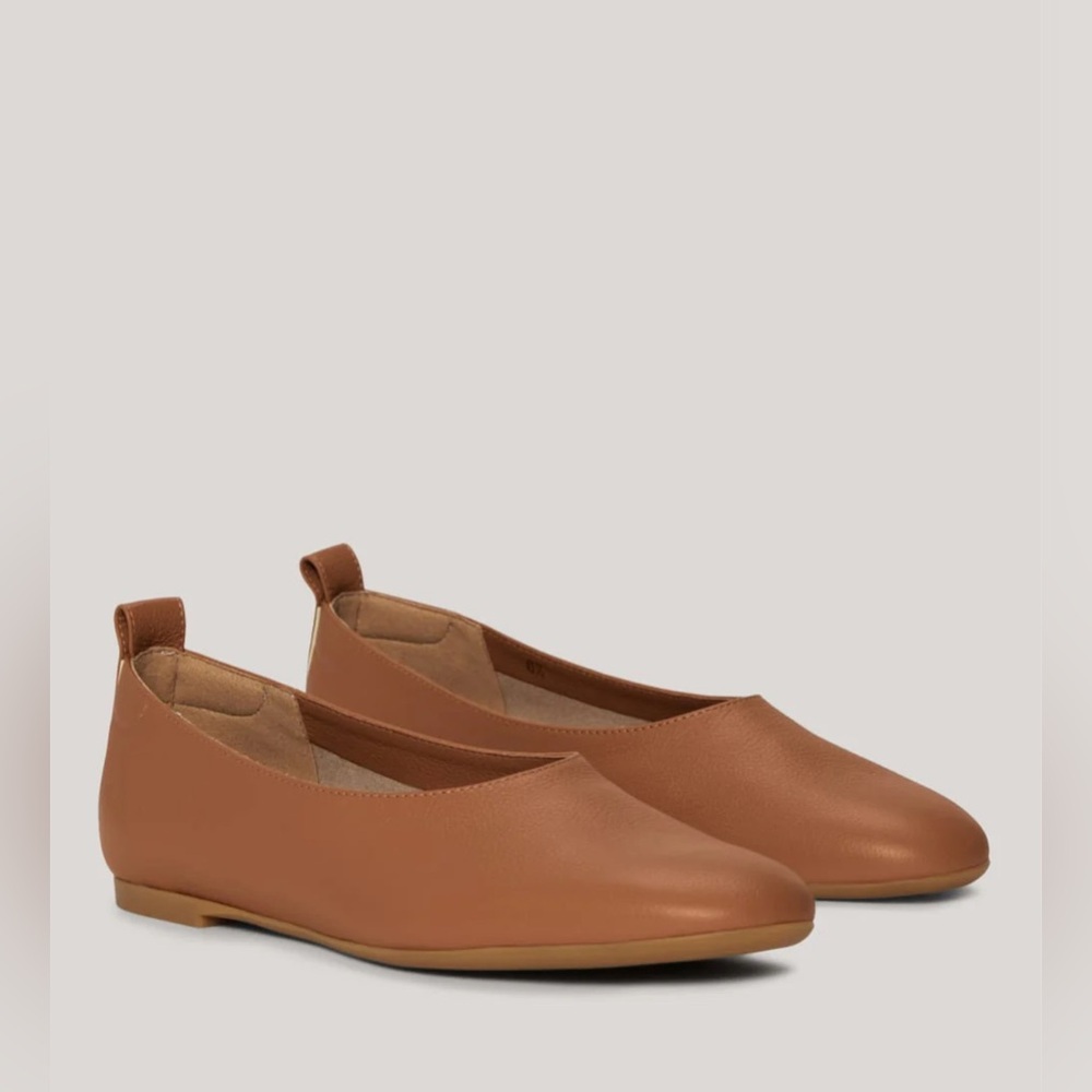Everlane - ballet flat shoe- colour is toasted almond